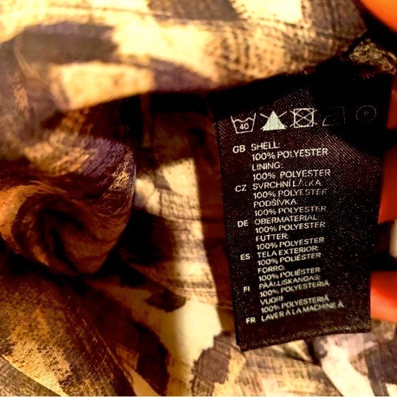 H&M  High low Animal Print Ruffle Midi Dress Size 6 - Picture 11 of 15